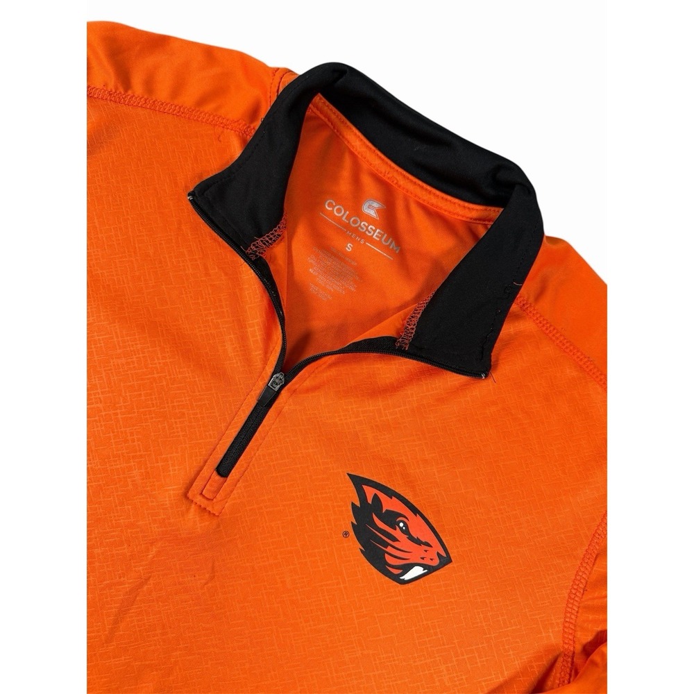 Oregon State Beavers 1/4 Zip Pullover Men's‎ S Orange Colosseum NCAA Performance
